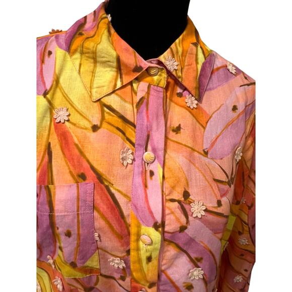 Farm Rio Ombre Bananas Mini Dress SMALL S - Picture 4 of 7